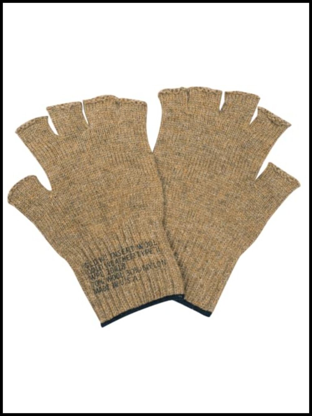 Fingerless Wool Blend Gloves for Cold Weather Outdoor Work